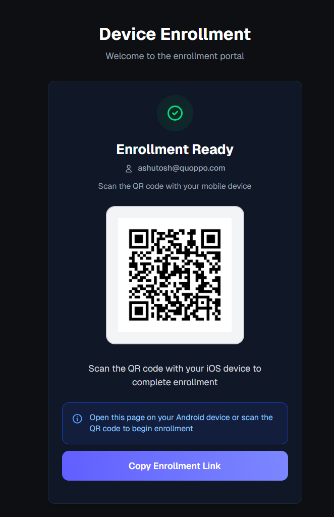 QR Code Enrollment